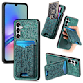 Miniatyrbillede 1 af 5: Til Samsung Galaxy A05s 4G Etui med Præget Mønster, Kortholder, Støttefod, Læder Bagside Cover Multicolor Style C