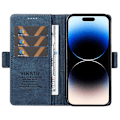Pikkukuva 2 / 5: YIKATU YK-005 iPhone 14 Pro Folio Flip -suojakotelo PU-nahkaa, pehmeäpintainen jalustallinen lompakkokotelo Multicolor Style A