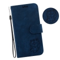Miniatyrbilde 5 av 5: PU Lær Shell For Oppo A74 5g/a93 5g/a54 5g, Innprentet Flip Cover Lommebok Stativ Telefonveske Dark Blue