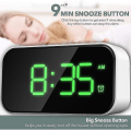 Miniatyrbillede 2 af 5: Digitalt Vækkeur Til Soveværelser, Sengelampe Med 6 Lysstyrkeniveauer, Snooze (hvidt Udseende+