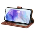 Miniatyrbilde 2 av 5: For Samsung Galaxy A26 5G Leather Case Litchi Texture Wallet RFID Blocking Phone Cover - Grey Multicolor Brown