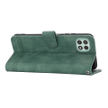 Miniatyrbild 2 av 5: Dierfeng Df-03 Stand Phone case För Samsung Galaxy A22 5g (eu-version), Linjer Imprinted Pu-läder cover Green