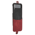 Miniatyrbild 2 av 5: För Samsung Galaxy Z Flip4 5g Korthållare Phone case Pu Läder+PC Cover Red