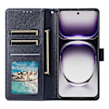 Miniatyrbillede 2 af 5: Til Oppo Reno12 Pro 5G (Global) Etui Wallet Stand View PU Læder Telefon Cover Multicolor Style A