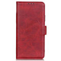 Pikkukuva 5 / 5: iPhone 16 Plus -kotelo PU-nahkainen lompakkokotelo sivumagneettilukolla - Musta Multicolor Red