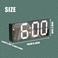 Miniatyrbild 2 av 3: Digital dubbel väckarklocka för sovrum, stor display sängklocka för tunga sovande Kid Senior White