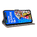 Pikkukuva 3 / 5: TECNO Spark Go 2025/Spark Go 1/Pop 9 Lompakkokotelo RFID-suojauksella PU-nahkakansi jalustalla Multicolor Style E