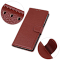 Pikkukuva 5 / 5: Xiaomi Poco C75 4G/Redmi 14R 5G/14C 4G Lompakkokotelo PU-nahkaa, litsirakenne - Musta Multicolor Brown
