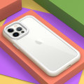 Miniatyrbilde 3 av 5: For iPhone 13 Pro Max Støtsikker Klar Telefondeksel Akryl Bakside + Fargerik Ramme Avtakbart 2-i-1 Deksel White
