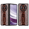 Miniatyrbild 1 av 5: Skal för Huawei Mate X5 Krokodiltextur Äkta Läder+TPU+PC Mobilskal Multicolor Style C