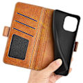 Miniatyrbillede 4 af 5: For iPhone 16 Etui Folio Flip Læder Wallet Stand Telefon Cover Multicolor Style D