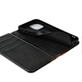 Miniatyrbillede 4 af 5: PU læder telefoncover til iPhone 15 Plus, tofarvet splejsning, anti-ridse, stander, wallet cover Multicolor Style C