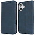 Miniatyrbild 1 av 5: Fodral för iPhone 16 Plus PU Läder Kalvtextur Magnetisk Stängning Smart Telefonskydd Multicolor Style B