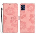 Pikkukuva 1 / 5: Motorola Moto G73 5G -puhelimelle tarkoitettu PU-nahkainen suojakotelo, jossa on kukkakuviointi ja jalusta Multicolor Style C