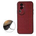 Pikkukuva 2 / 4: Oppo Reno10 Pro+ 5g -puhelimen hiilikuitukuvioinen suojakotelo, PU-nahkapäällysteinen TPU-naarmuuntumissuoja Red