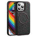 Miniatyrbild 1 av 5: X-LEVEL För iPhone 15 Pro PU Läderbelagt TPU+PC Mobilskal Anti-Rep Magnetiskt Skydd Multicolor Style C