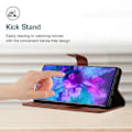 Miniatyrbild 3 av 5: HT06 Skal för Xiaomi 14 Anti-repa Präglat PU Läder Litchi Textur Smartphone Skydd Multicolor Style E