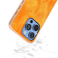 Pikkukuva 4 / 4: iPhone 16 Pro -kotelo, galvanointi puhelinkuori PU-nahka+TPU Litsi-kuvioitu kotelo Multicolor Style D
