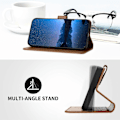 Miniatyrbillede 4 af 5: For TECNO Camon 40 Premier 5G Wallet Etui med Rem Kulfibertekstur Læder Mobilcover Multicolor Coffee