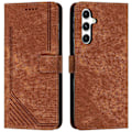 Miniatyrbillede 1 af 5: Til Samsung Galaxy A36 5G Etui Prægede Linjer Læder Telefon Cover Foldbart Stativ Multicolor Style A