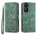 Miniatyrbillede 1 af 5: DIERFENG DF-03 læder telefoncover med linjeaftryk og stativpung til Oppo A78 5G Multicolor Style E