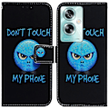 Miniatyrbillede 1 af 5: Pung Telefon Cover med Mønsterprint i Læder til Oppo A79 5G/A2 5G Multicolor Don&#39;t Touch My Phone