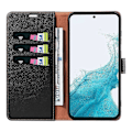 Miniatyrbild 2 av 5: För Samsung Galaxy A26 5G Fodral Magnetiskt RFID-blockerande Läder Plånboksfodral - Svart Multicolor Brown