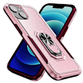 Pikkukuva 2 / 5: iPhone 15 PC+TPU Iskunkestävä Suojakuori Pudotussuojaava Puhelinkotelo Sormuksella ja Jalustalla Multicolor Style B