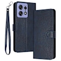Miniatyrbillede 1 af 5: Til Motorola Edge 50 Pro 5G Etui Kalvetekstur Læder Stand Wallet Anti-fald Telefoncover Multicolor Style C