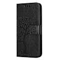 Miniatyrbillede 4 af 5: Til Samsung Galaxy A15 5G Etui Ugle Træ Præget Læder Flip Telefon Cover med Pung Multicolor Style F
