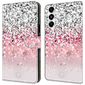 Miniatyrbillede 1 af 5: Til Samsung Galaxy A55 5G Mobiltelefon Etui Trykt 3D Mønster Stativ Læder Cover Multicolor Gradient