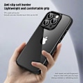 Miniatyrbild 3 av 5: Stöttåligt Slimmat Hårt PC+Mjukt TPU Skal för iPhone 16 Pro Max - Grå Multicolor Black