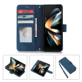 Miniatyrbilde 2 av 5: For Samsung Galaxy Z Fold5 5g PU-lær+PC Lommebok Telefondeksel Stativ Hudvennlig Beskyttelsesdeksel Blue