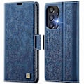 Pikkukuva 1 / 5: Samsung Galaxy A33 5G -kotelo AUTSPACE A11 RFID-suojattu retro nahkainen matkapuhelinlompakkokotelo Multicolor Blue