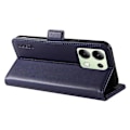 Miniatyrbillede 4 af 5: YIKATU YK-003 Læder Wallet Case med Magnetisk Side Lukning til Xiaomi Redmi Note 13 4G Multicolor Sapphire