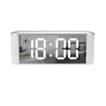 Miniatyrbild 1 av 5: Led Mirror Väckarklocka 12/24 Hour 3 Level Light Födelsedag Festival Present White