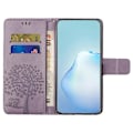 Pikkukuva 3 / 5: Samsung Galaxy A05 4G -kotelo Pöllöpuu-kuvioidulla nahkaisella puhelinkotelolla ja lompakolla Multicolor Style D