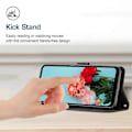 Miniatyrbillede 4 af 5: Til TECNO Camon 30 Pro 5G Telefon Cover Linjer Præget Anti-Ridse PU Læder Stand Case Multicolor Style A