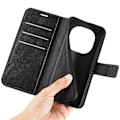 Miniatyrbillede 4 af 5: Til Xiaomi Redmi Note 14 Pro 5G Stand Case Anti-Scratch Kalvetekstur Læder Telefon Cover Multicolor Style B