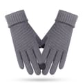 Vinter Touch Handskar Dam Herr Varm Stretch Stickad Vantar Imitat Gray