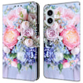 Pikkukuva 1 / 5: iPhone 16 Plus -lompakkokotelo magneettilukolla ja 3D-kuviollisella nahkapuhelinkuoressa Multicolor Style L