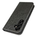 Pikkukuva 5 / 5: Samsung Galaxy S25 -kotelo PU-nahkaa, vasikannahka kuvioitu, magneettisuljenta, älypuhelimen suojakuori - Tummanruskea Multicolor Black