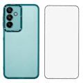 Pikkukuva 1 / 5: WANLONFENG DKSM -sarja Samsung Galaxy A16 5G/A16 4G -puhelimelle, sähköpinnoitettu kehys karkaistulla lasilla Multicolor Transparent Army Green