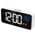 Miniatyrbillede 2 af 5: Stort digitalt vækkeur til synshandicappede - Stort elektrisk ur til soveværelset, Jumbo nummerdisplay, Fuldt dæmpbar lysstyrke, USB-porte White