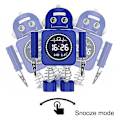 Miniatyrbild 4 av 5: Robot Smart Digital Temperatur Display Skrivbordsklockor Med Snooze Sovrum För Barn Present (grön)