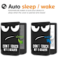Miniatyrbilde 3 av 5: Lærveske til PocketBook Verse Pro E-leser deksel med automatisk hvile/vekke-funksjon - Perfekt for reiser Multicolor Don't Touch My E-Reader