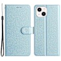 Pikkukuva 1 / 5: iPhone 15 Plus PU-nahka+TPU Lompakkokotelo Jalustalla ja Hihnalla, Silkkikuvio Multicolor Style B