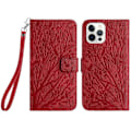 Miniatyrbillede 1 af 5: Til iPhone 13 Pro Cover Præget PU Læder Wallet Mobiltelefon Etui Multicolor Style E