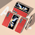 Pikkukuva 4 / 5: Samsung Galaxy Z Fold5 5G Galvanointikotelo Aitoa Lehmännahkaa+PC Puhelinkuori Multicolor Style B