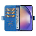 Miniatyrbillede 2 af 5: YIKATU YK-003 Læder Wallet Case med Magnetisk Lukning til Samsung Galaxy A55 5G Multicolor Sky Blue